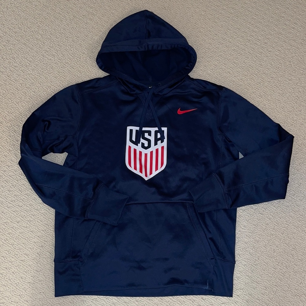 Men’s Nike dri fit USA hoodie navy M sweatshirt